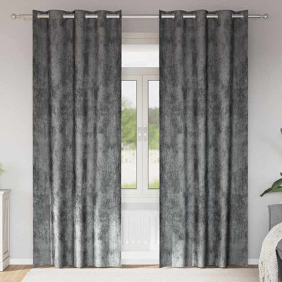 Alithia Velvet Room Darkening Curtain Pair
