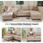 Caynemore 7-Piece 118.5'' Reversible Modern L-Shape Sectional Sofa With Storage Seat- Faux Leather-Light Gray-1299723531