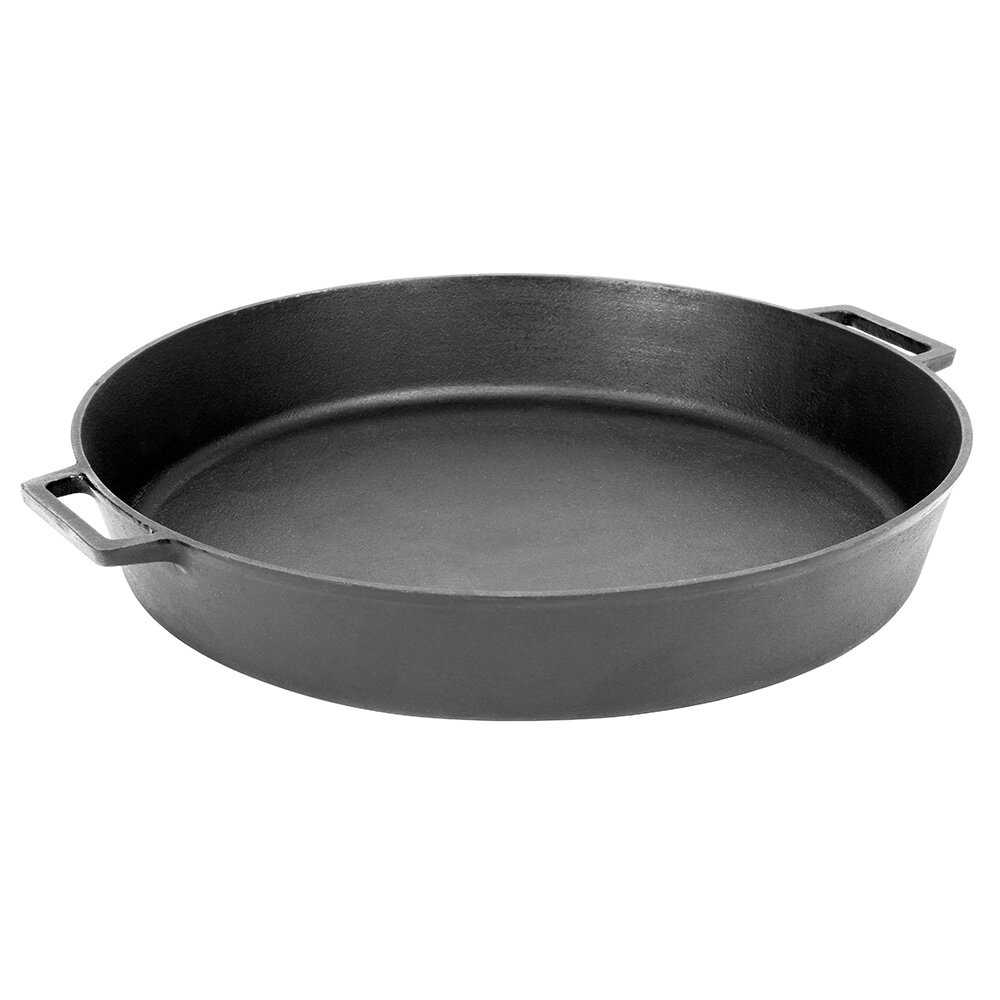 Bayou Classic 16 Inch Double Handled Cast Iron Skillet with Pour