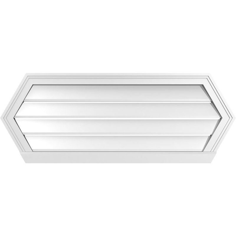 Évent horizontal fonctionnel à pignon en uréthane à surface horizontale Signature, H 16 po x l 42 po x P 2 po