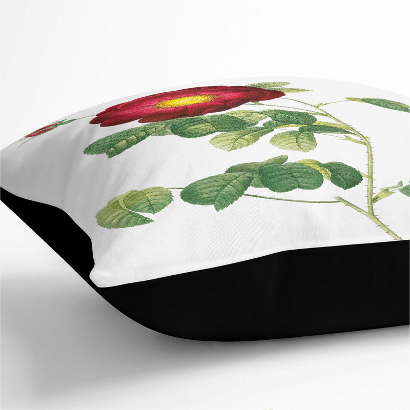 Square Throw Cushion, Black, 40cm H x 40cm W x 15cm D