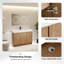 Meuble-lavabo autoportant de 48 pouces avec trois portes d'armoire à fermeture amortie