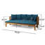 Lit de jour Rustic Long Beach, matériau de bois, matériau de coussin d'eau avec éléments, bois, tissus de siège