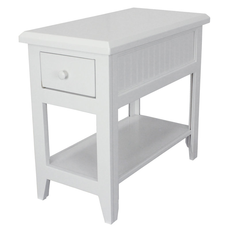 Table de bout Vesper, Blanc brillant