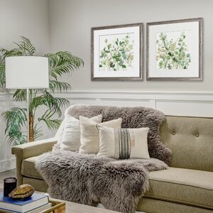 Andover Mills™ Sage Garden Framed 2 Pieces Print & Reviews | Wayfair