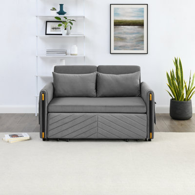 Padstow 54"" Modern Convertible Sofa Bed with 2 Detachable Arm Pockets -  Everly Quinn, DAF0889E1E244C4A97E5834073A61BF7