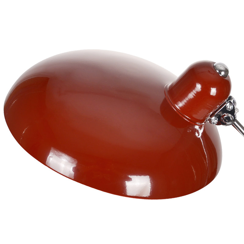 Modern Goose Neck Swing Arm Table Lamp, Red, 15.75" H x 11.22" W x 11.22" D