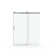 56" - 60" W X 76" H Frameless Soft-Closing Single Sliding Shower Door, 1/4" (6Mm) Tempered Glass With Explosion-Proof Coating Via Express Delivery, Chrome