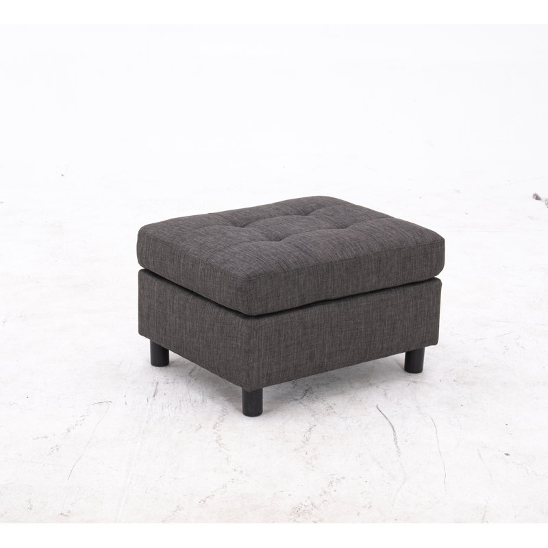 Canapé Alexent, Mélange de polyester gris foncé