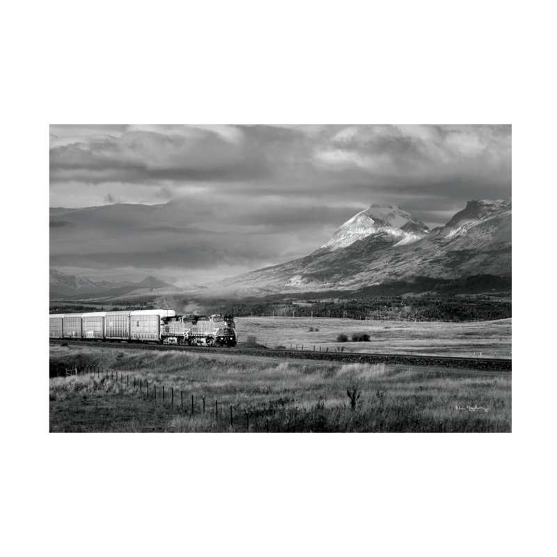 Train III BW sur impression sur toile, H 22 po x l 32 po x P 2 po