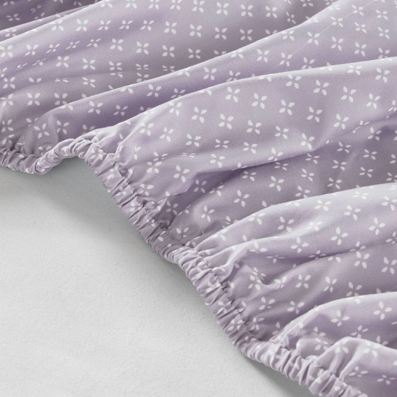 Lit double taupe à motif floral dans un sac avec édredon et drap, 2 taies décoratives, 1 drap plat, taies d'oreiller ajustées, microfibre à imprimé doux, motif aquarelle, draps de preuve, y compris édredon, microfibre brossée