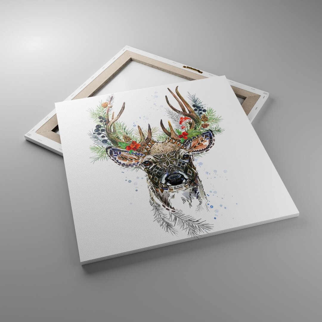 Leinwandbild Surrealism Deer Boho