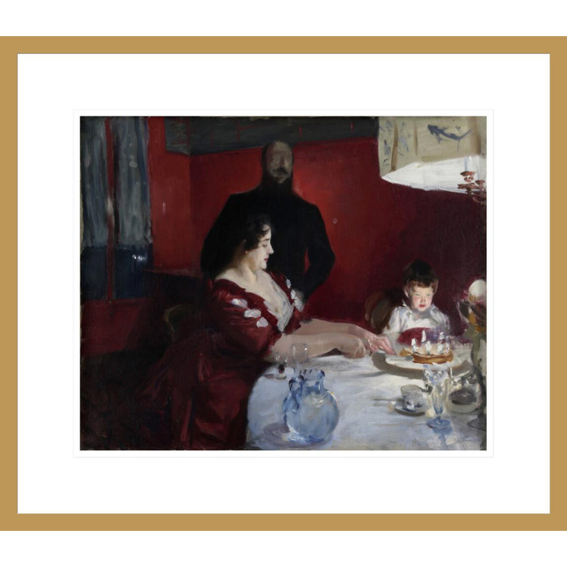 «The Birthday Party» par John Singer Sargent, impression giclée sur cadre, H 17,75 po x l 20,34 po