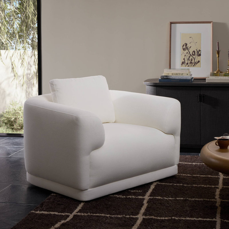 Paulette Swivel Chair-Crypton Nomad Marshmallow