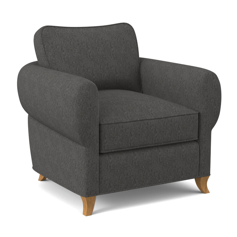 Cocoon Sunbrella® Boucle Armchair, Margaret Lipstick Polyester Blend, Amber