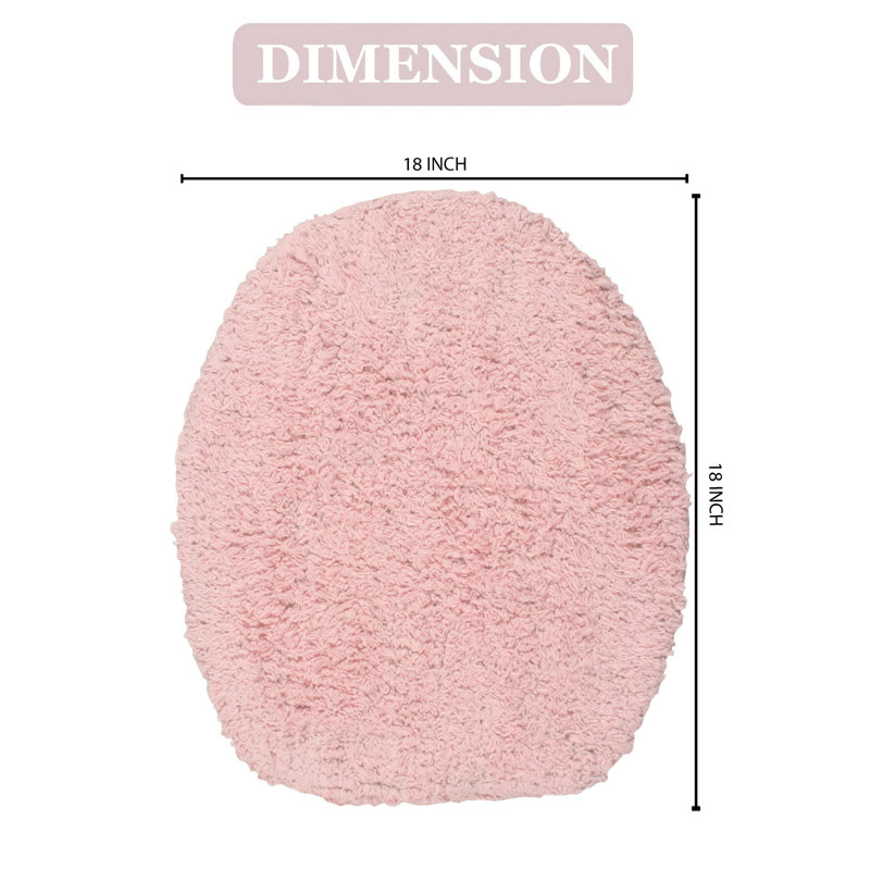 Couvercle de toilette 100% coton, Rose