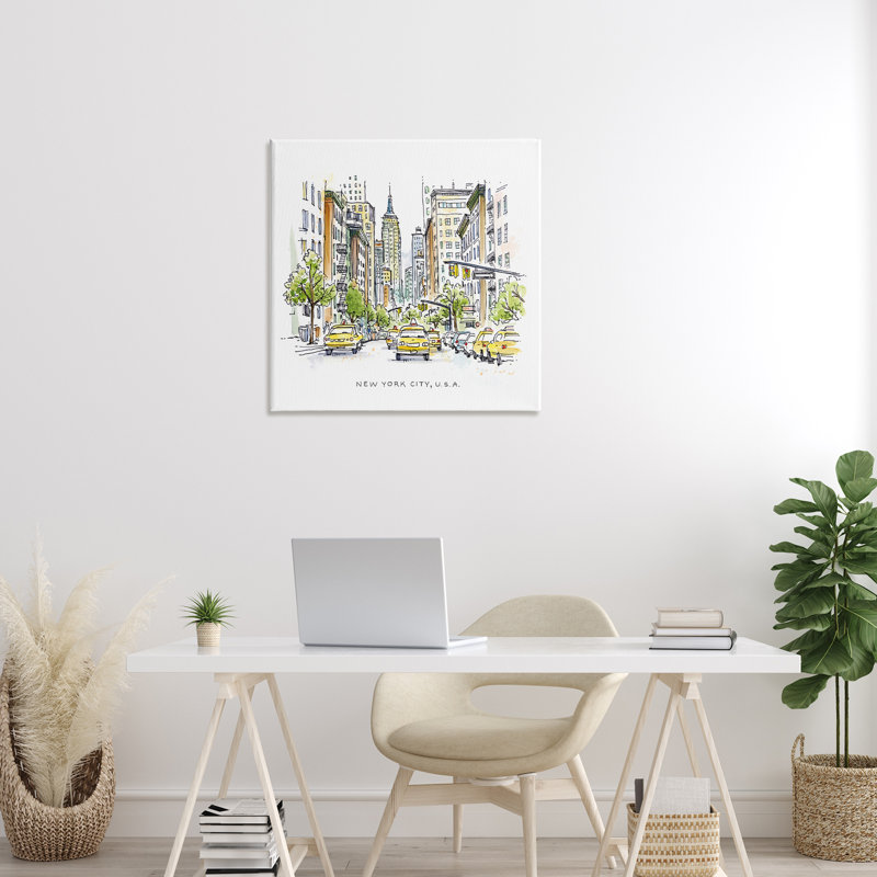 Art mural sur toile New York City View, design par Angela Steahling, H 30 po x l 30 po