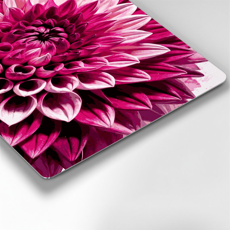 Aquarelle, botanique, 8, art mural en métal rose, H 14 po x l 11 po