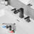 Bathroom Sink Faucet with Pop-Up Drain and Double Lever Handle-120276167