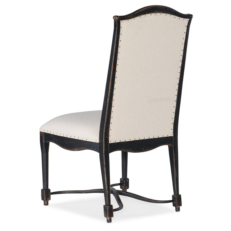 Ciaobella Upholstered Side Chair in Black/Cream, Black