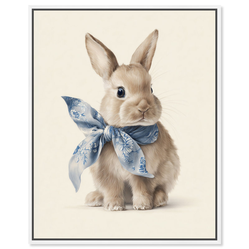 Toile Rabbit II, reproduction sur toile encadrée par Art Remedy, cadre blanc, 24 x 30, 25"H x 31"W, White Frame