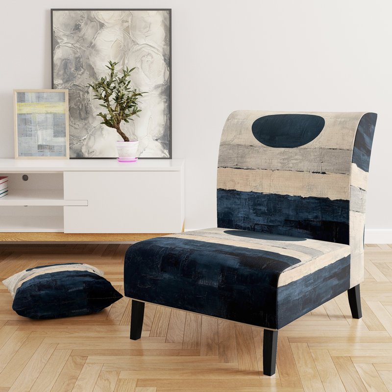 Fauteuil de chambre Abstract Midcentury, Pantoufle sans accoudoirs