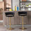 Set Of 2  Bar Stools,With Chrome Footrest And Base Swivel Height Adjustable-1372934370