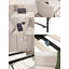 Lit de jour simple rembourré avec lit gigogne, port USB, poches latérales, dossier à motif en V moderne, aucun sommier nécessaire, pour chambre à coucher, chambre d'amis (beige, simple)-2065642267