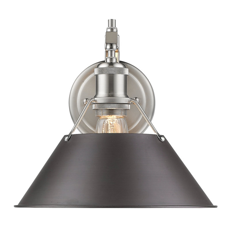 Weatherford Steel Spotlight, Pewter, Rubbed Bronze