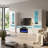 Azniv 110.2" Modern Entertainment Center with Electric Fireplace, High Gloss Finish, Media Storage-1500566986