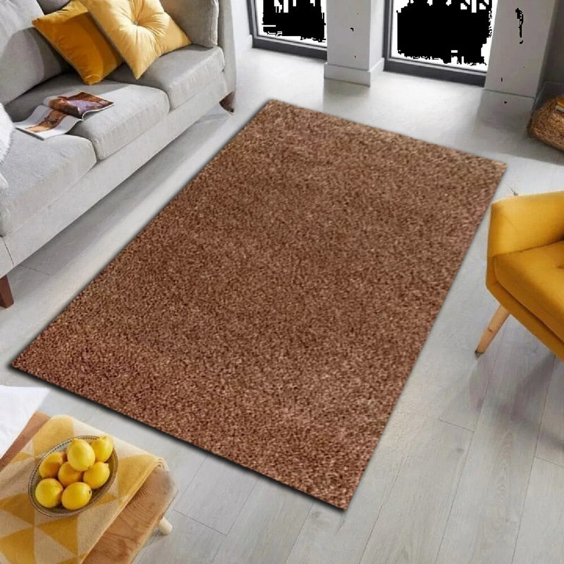 Solid Colour Shag Area Rug, Rectangle 160 x 230 cm