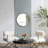 30"X34" Round Mirror, Circle Mirror With Iron Frame For Living Room Bedroom Vanity Entryway Hallway-1899588823