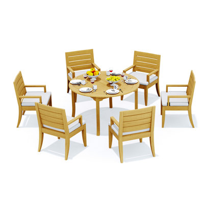 Atnas Outdoor 7 - Piece Teak Dining Set