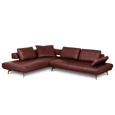 Trumansburg Leather Corner Sofa 