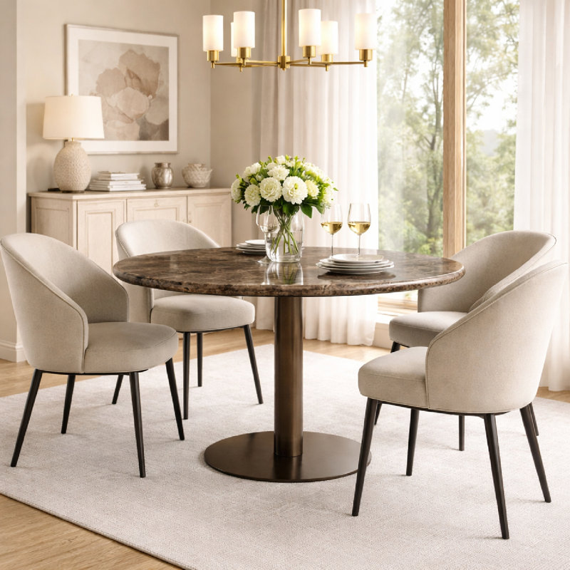 Luigi Round Marble Dining Table