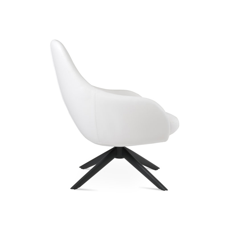 Chaise longue pivotante Gazel, Noir, Blanc