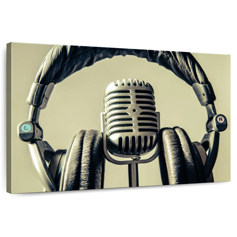 Abarca Microphone And Headphone, 30" H x 45" W