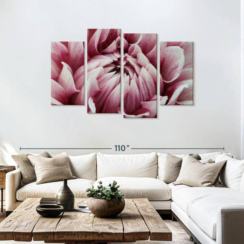 Pink Dahlia Fantasy, 48" H x 75" W