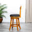 Tabouret de comptoir naturel 24 po avec siège pivotant et tissu gris anthracite-1338486308-1338486310