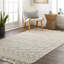 Tapis beige / gris à motif géométrique tissé à plat Anelisse-785446183