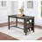 Grey Pub Table With Wine Rack