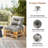  Outdoor Chair Cushions Set 28"X28"X4",All-Weather Patio Furniture Cushions With High Resilience Foam, Indoor Outdoor Seat & Back Cushion For Patio, Garden, Sunroom,Silver-158574654-158574653