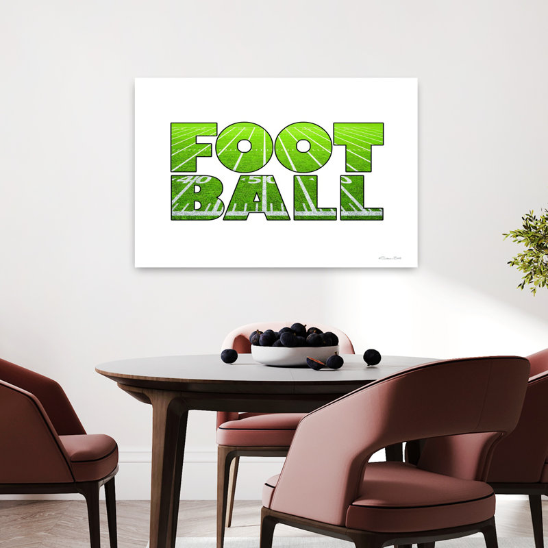 Football Art contemporain, H 24 po x l 36 po
