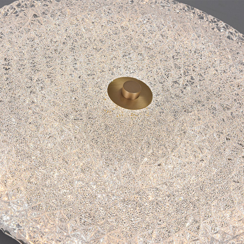 Round Glass Dimmable LED Flush Mount