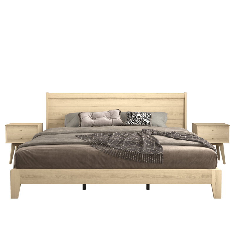 Brookport 3 Piece Bedroom Set, King, Oslo Oak