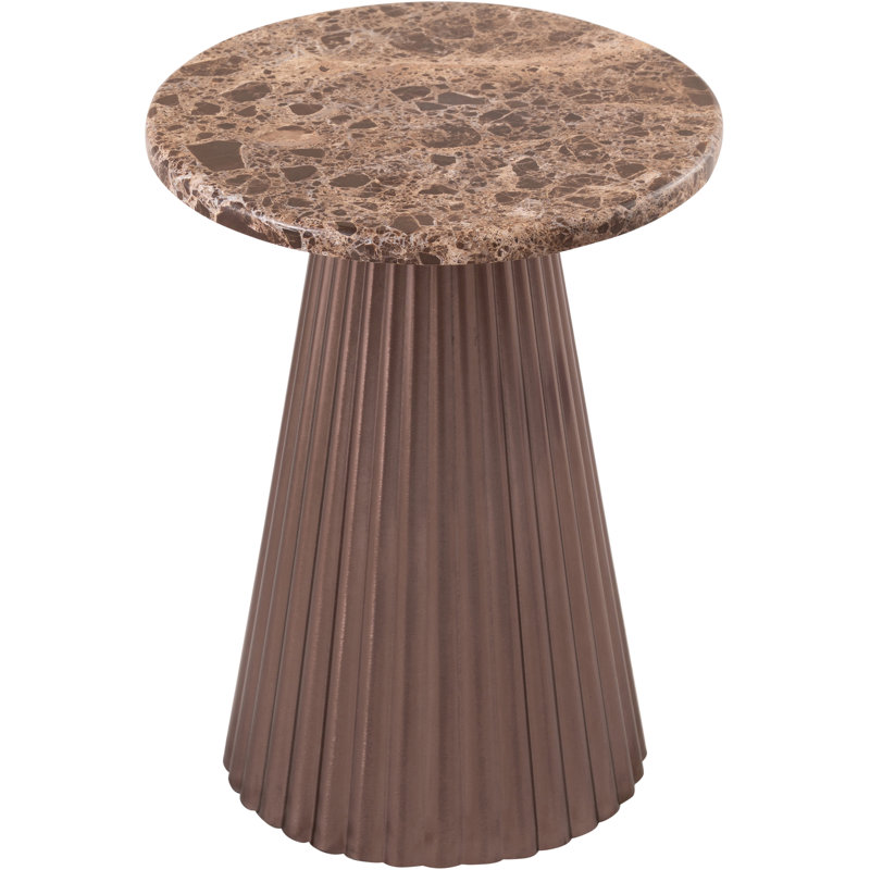 Table de bout Cindra, 15" Height, Brun, Bronze