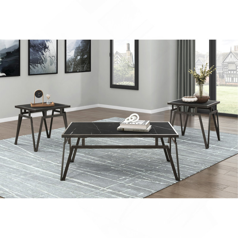 Ensemble de tables d'appoint 3 pièces Modern Modern
