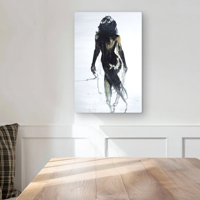 Abstract Woman Silhouette Metal Print | Black Woman Home Decor