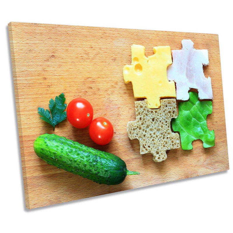 Kitchen Cheese Jigsaw - Wrapped Canvas Print, 30.5cm H x 45.7cm W