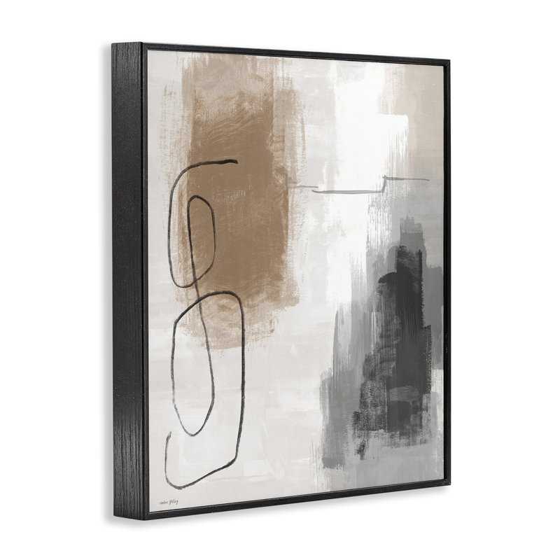 Estampe numérique abstraite encadrée par Amber Sterling, H 14 po x l 11 po, Giclée encadrée noir minuit
